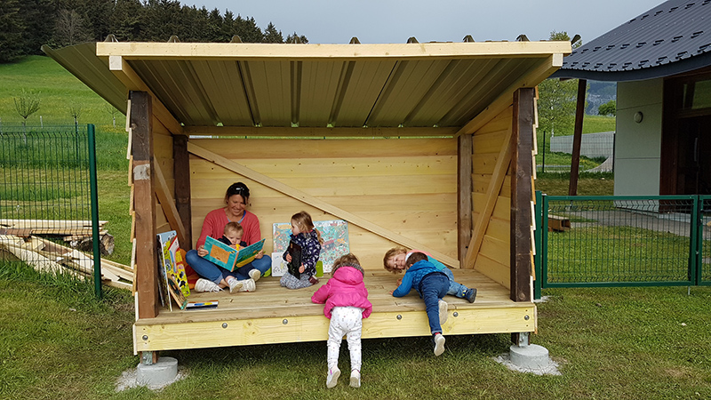 Le shelter pour les siestes en extérieur