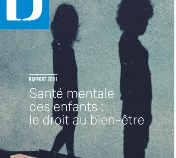 couverture rapport 2021 santé mentale des enfants