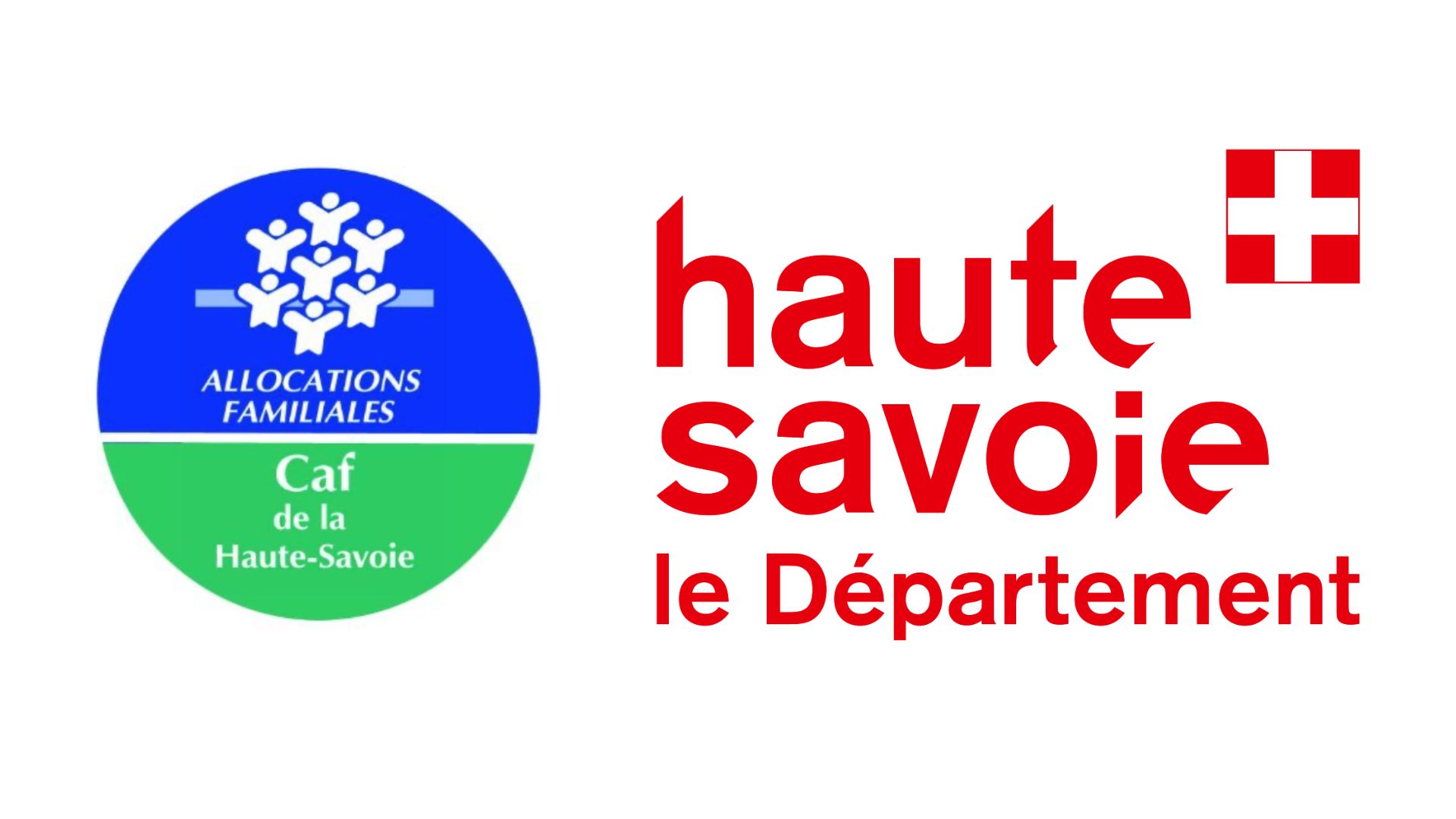 Logo caf de Haute-Savoie et logo département Haute-Savoie