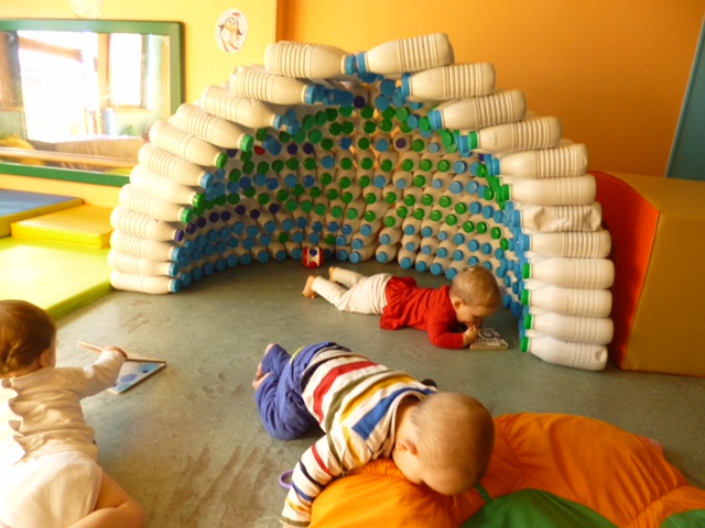 igloo en bouteilles de lait