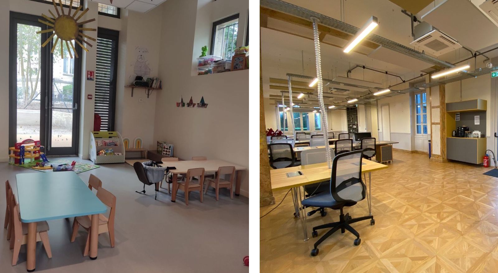 La micro-crèche Les Petits Preneurs et le coworking le Kocon 