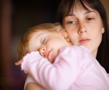 Adulte et enfant fatigué