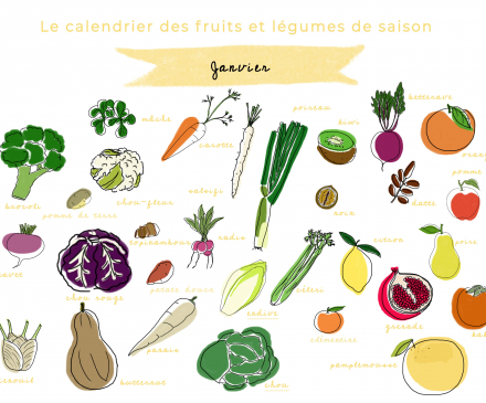 calendrier des fruits et légumes de janvier