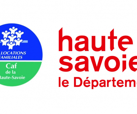 Logo caf de Haute-Savoie et logo département Haute-Savoie