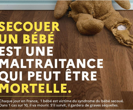 Affiche campagne de sensibilisation - Syndrome du bébé secoué