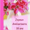 Carte d'anniversaire 18 ans