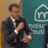 Emmanuel Macron à la maison de l'autisme