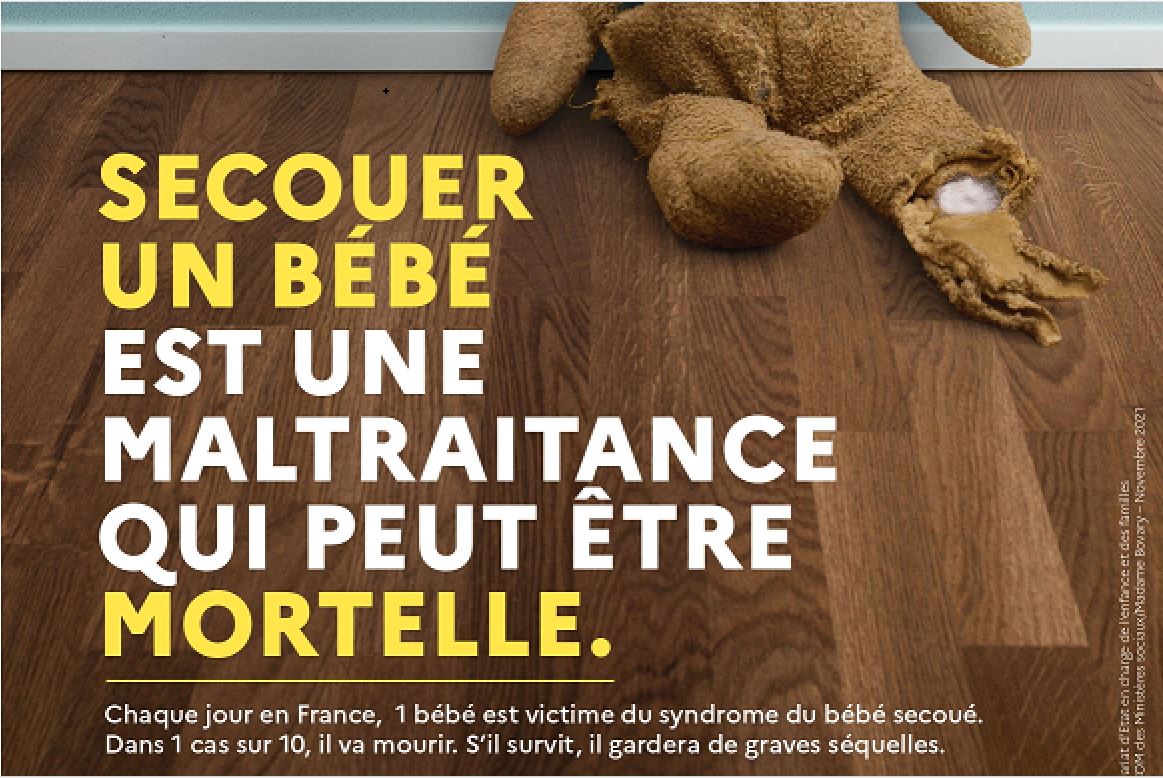 Affiche campagne de sensibilisation - Syndrome du bébé secoué